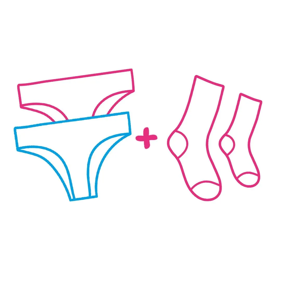 06 Month Pre-Paid: Ladies Seamless Underwear & Free Socks - Monthly Subscription [G2]