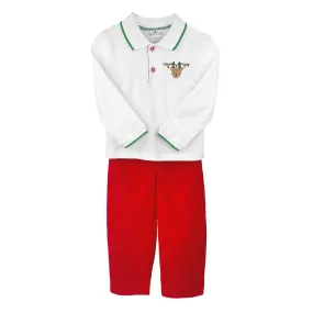 2 Piece Boys Reindeer Shirt & Pants