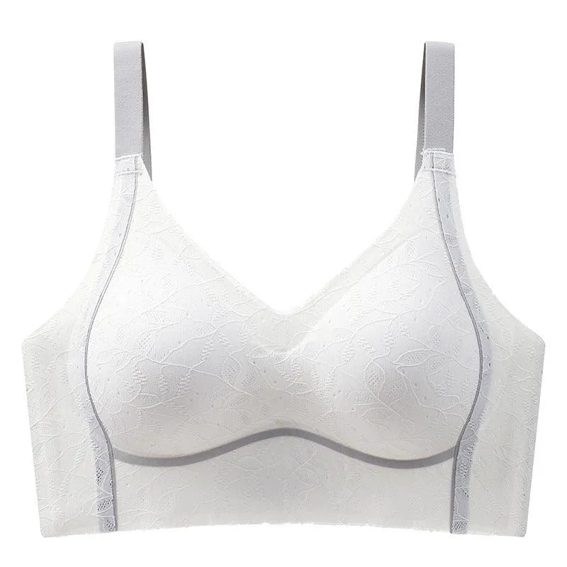 Adjust Lace Contrast-color Underwear Women's Fixed Cup