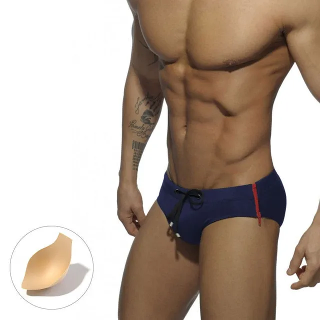 Adjustable Zipper Swimming Men Brief