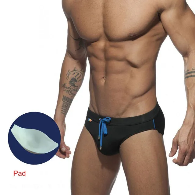 Adjustable Zipper Swimming Men Brief