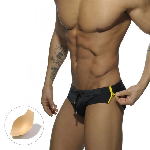 Adjustable Zipper Swimming Men Brief