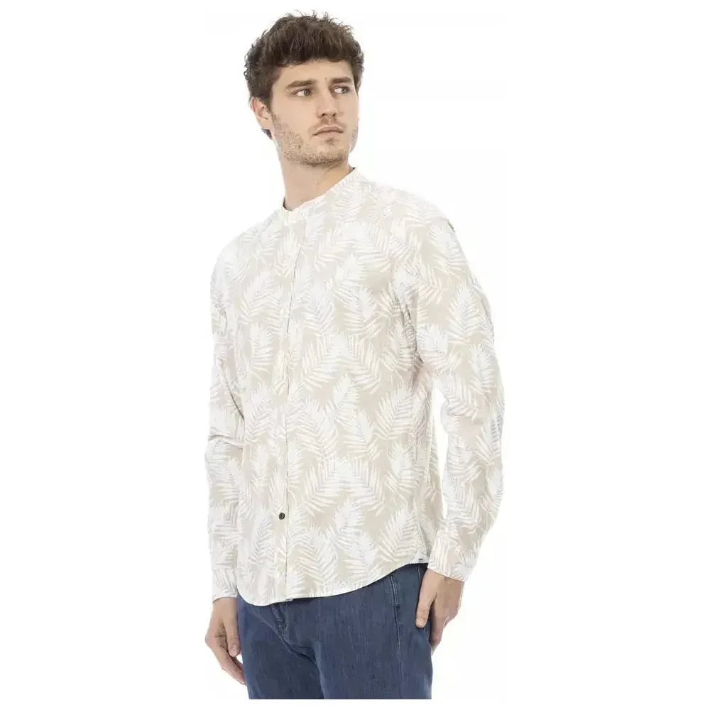 Baldinini Trend Beige Cotton Men Shirt