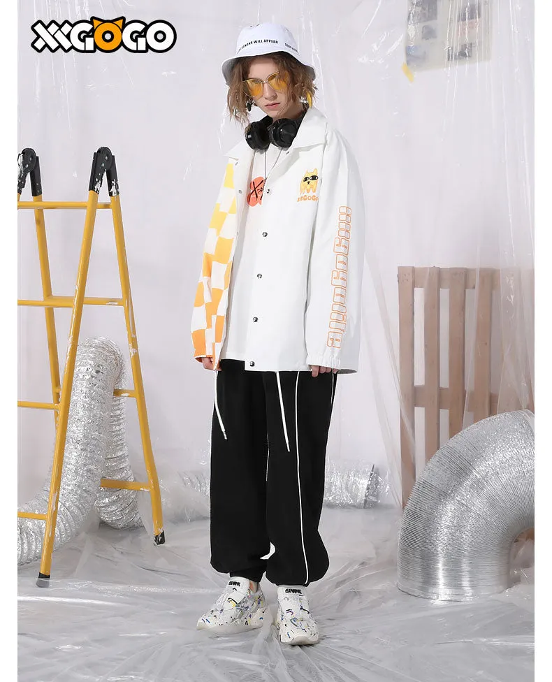 Basic Reflective Strap Waffle Drawstring Pants