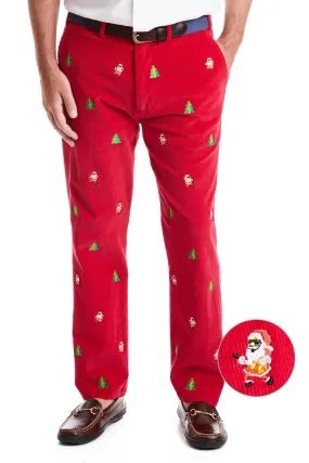 Beachcomber Corduroy Pant Crimson with Rockin' Around the Christmas Tree