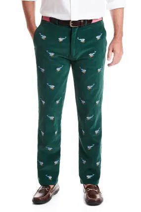 Beachcomber Corduroy Pant Hunter with Nantucket Christmas Sleigh Ride