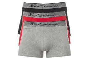 BEN SHERMAN Men's Jett Trunks Underwear 3 Pack - Multicoloured