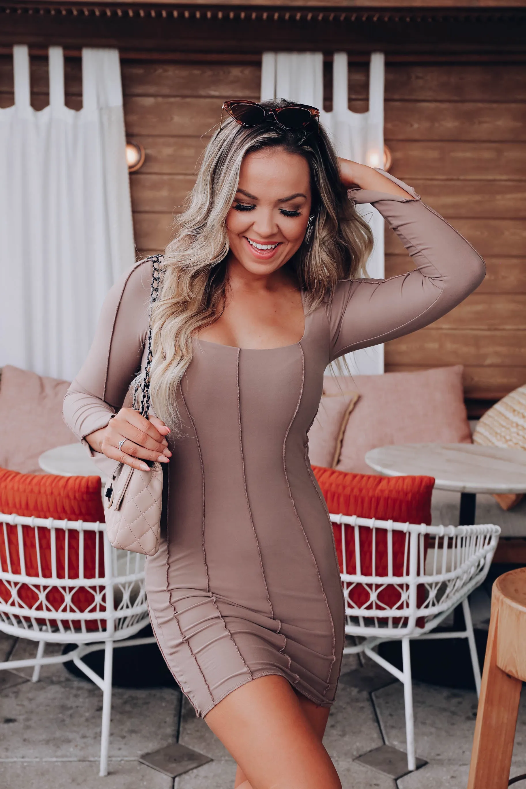 Berkley Bodycon Mini Dress - Mocha