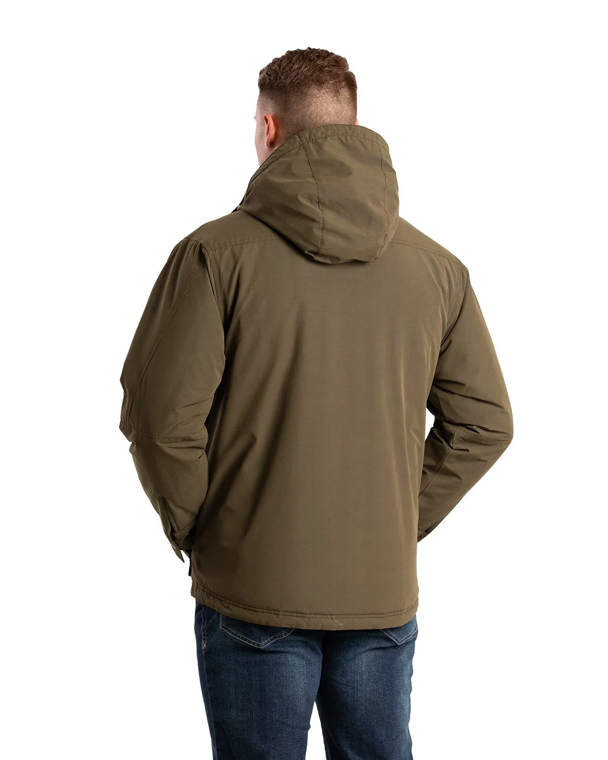 Berne Men's Highland Quilt-Lined Micro-Duck Hooded Jacket HJ67