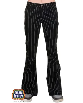 Black & White Pinstripe Bell Bottom Stretch Flares