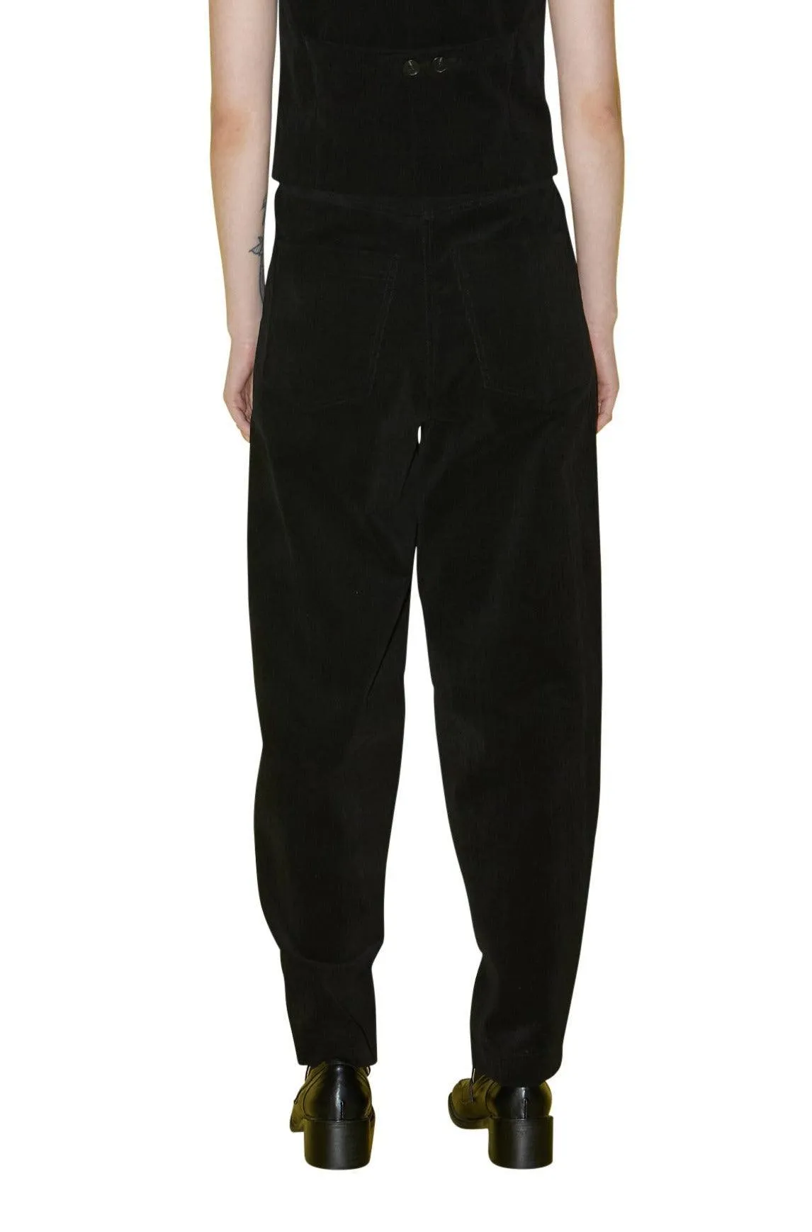 Black Corduroy Rounded Pants