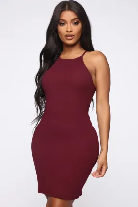 Blaire Bodycon Dress - Burgundy