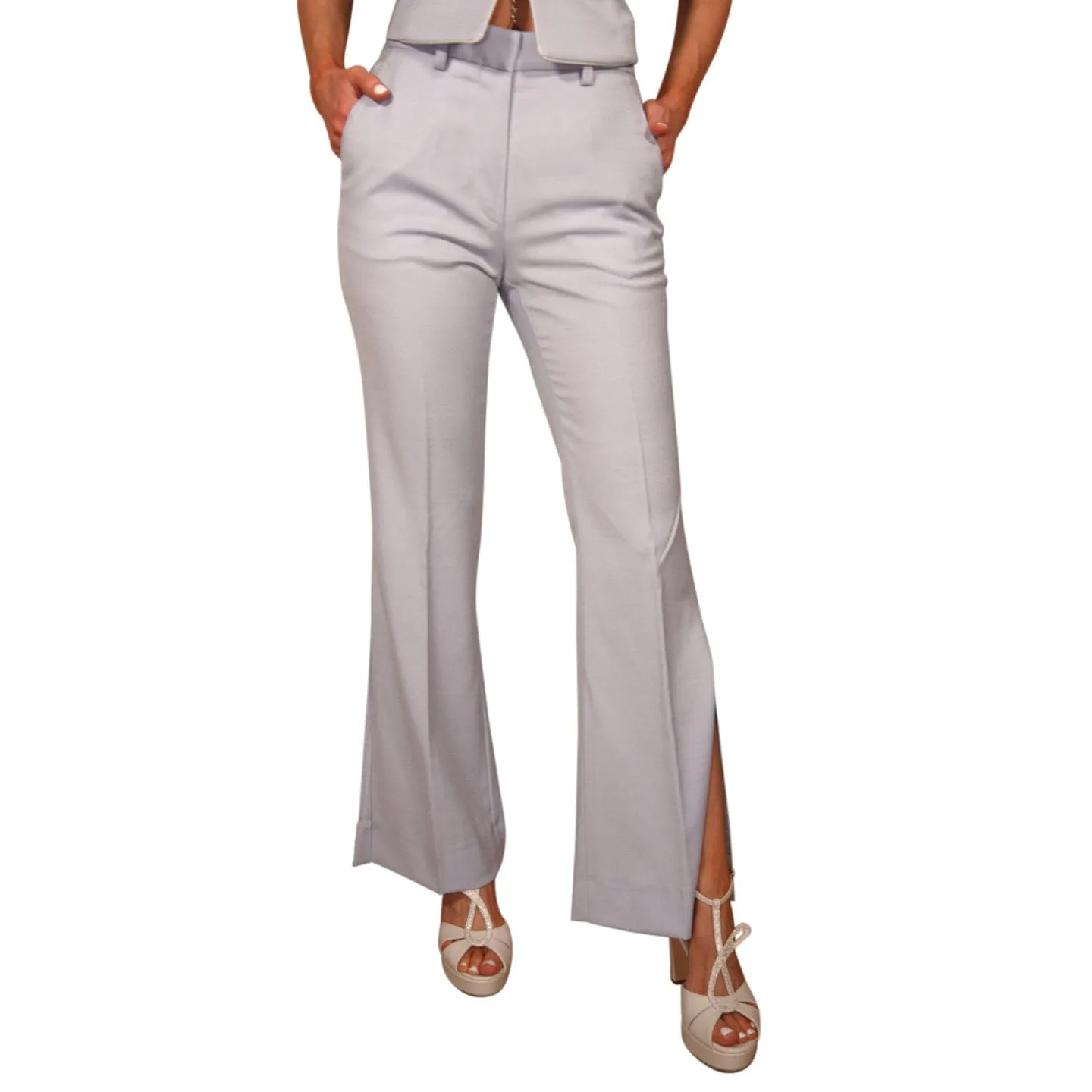 Blue Pastel Azzurro Retro Trousers