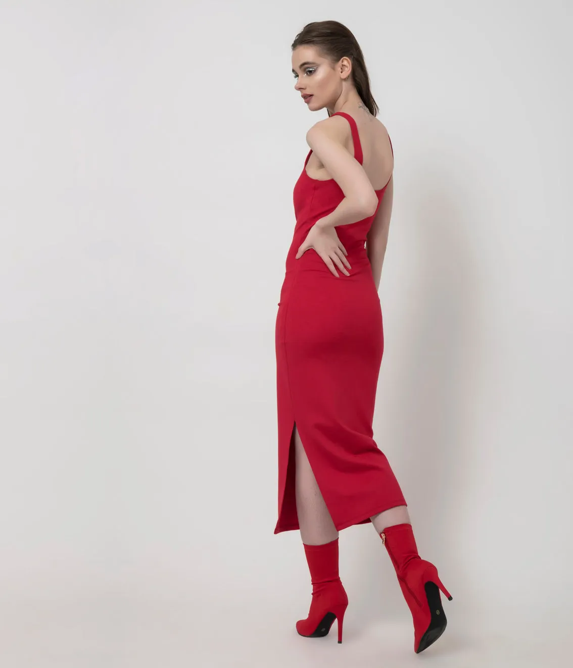 Bold red Bodycon Dress