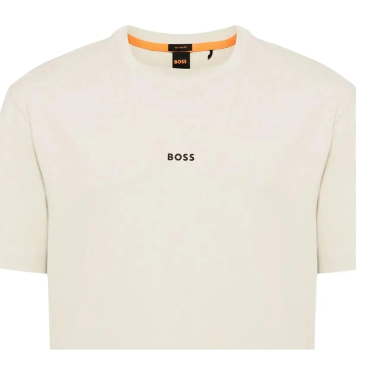 BOSS Logo Print TChup Light Beige T-Shirt