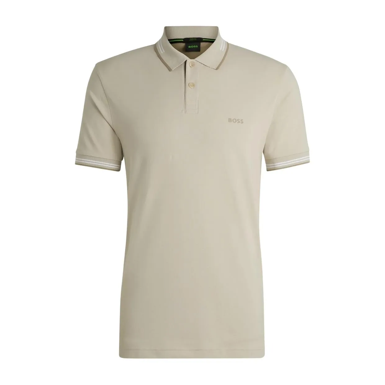 BOSS Paul Slim Fit Stretch Beige Polo Shirt