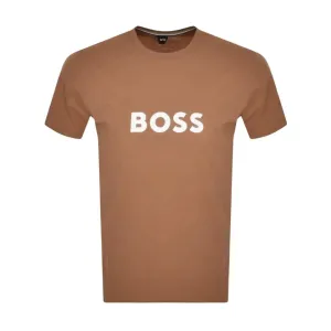 BOSS Printed Logo Beige T-Shirt