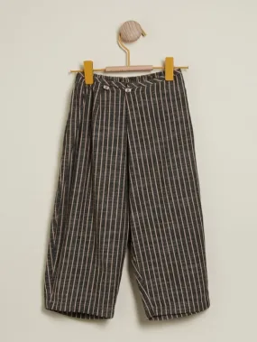 Brown Stripe Pants For Kids by Kaja Clothing-Eric Pants