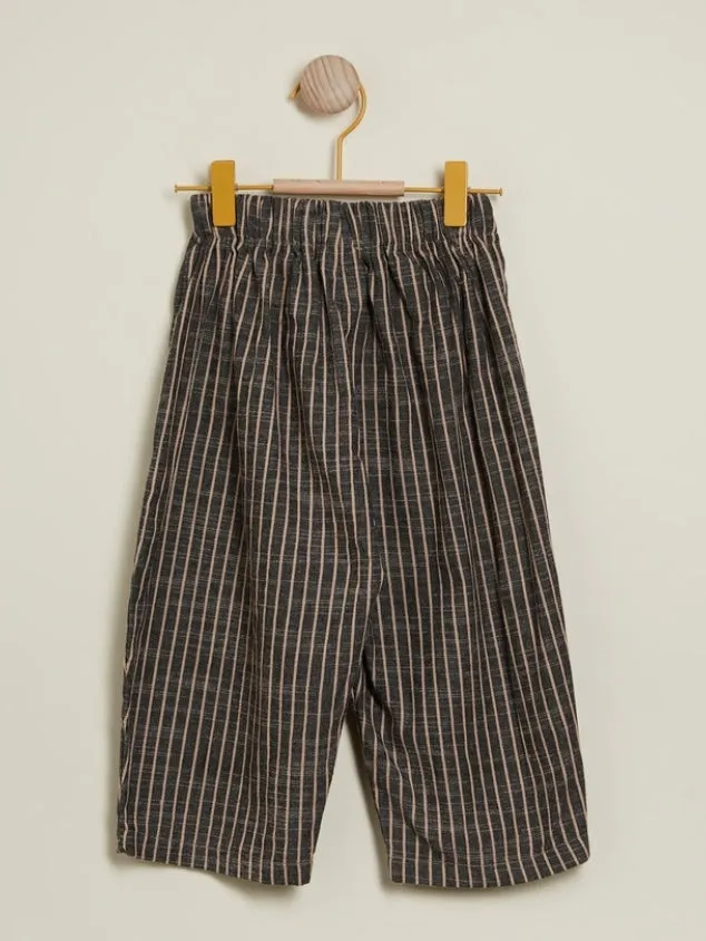 Brown Stripe Pants For Kids by Kaja Clothing-Eric Pants