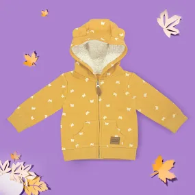 Butterfly print - Fleece Hooded Jacket with 3D ears