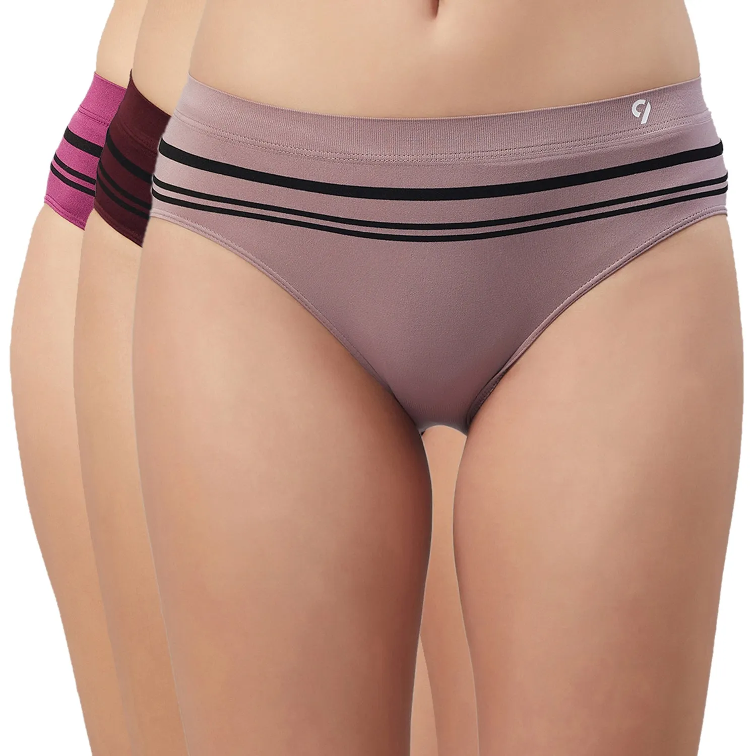 C9 AIRWEAR Women's Mid Rise Seamless Panty Combo - Packs of 5