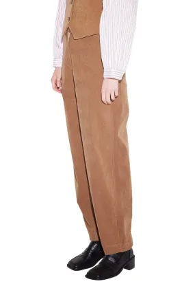 Camel Corduroy Rounded Pants