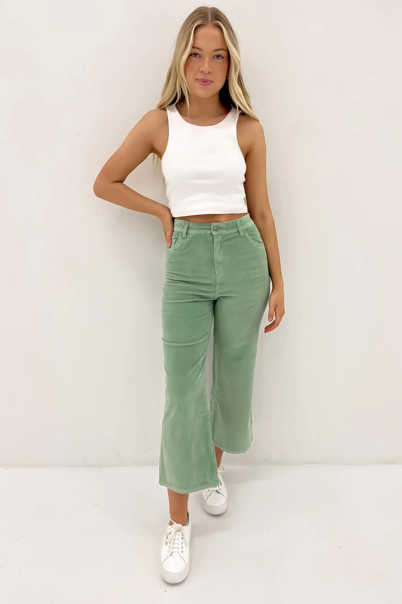 Camilla Cord Pant Sage