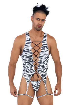 CandyMan 99734 Safari Bodysuit Color Zebra Print