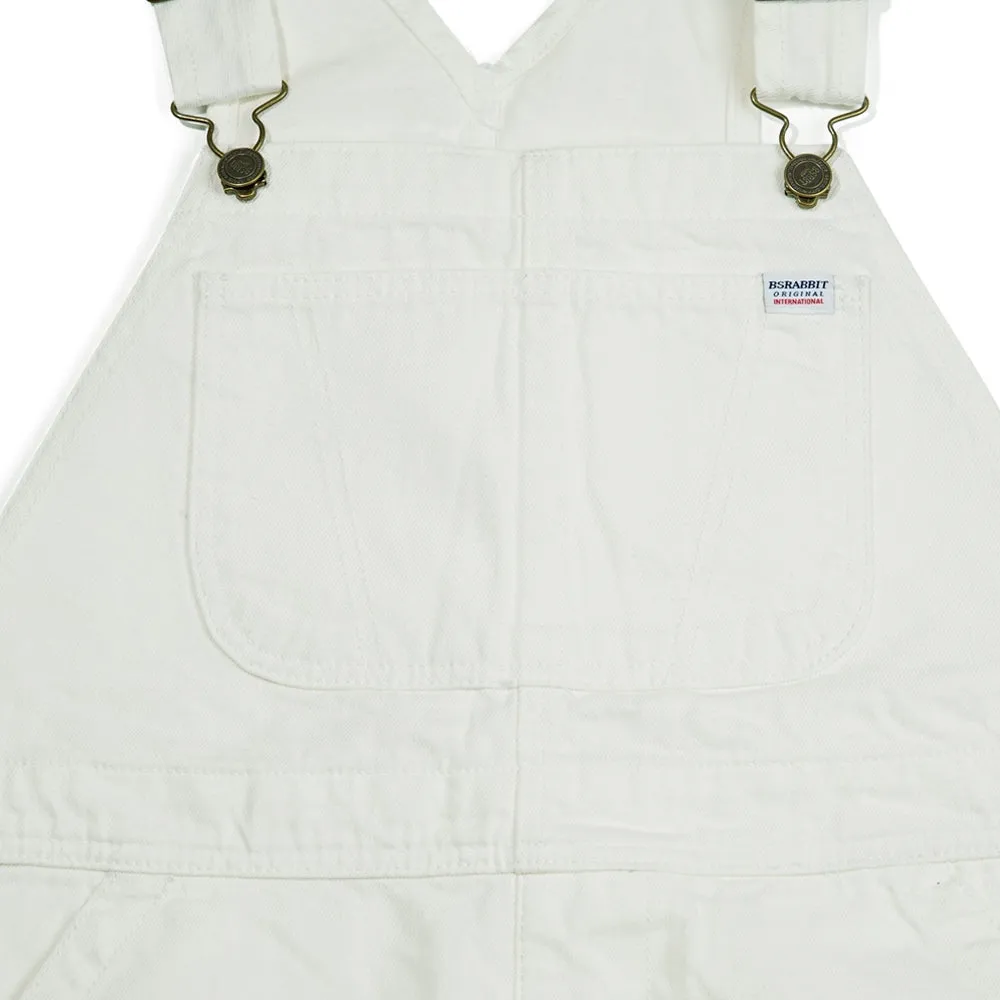 CARPENTER LOOSEFIT DENIM OVERALL WHITE