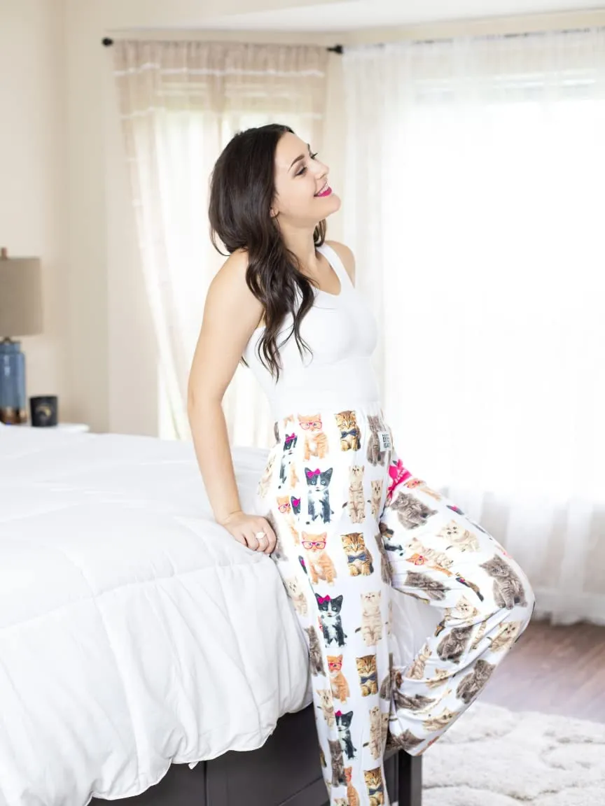 Check Meowt Cat Lounge Pants