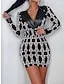 Classy Shirt Collar Bodycon Mini Dress