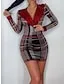 Classy Shirt Collar Bodycon Mini Dress