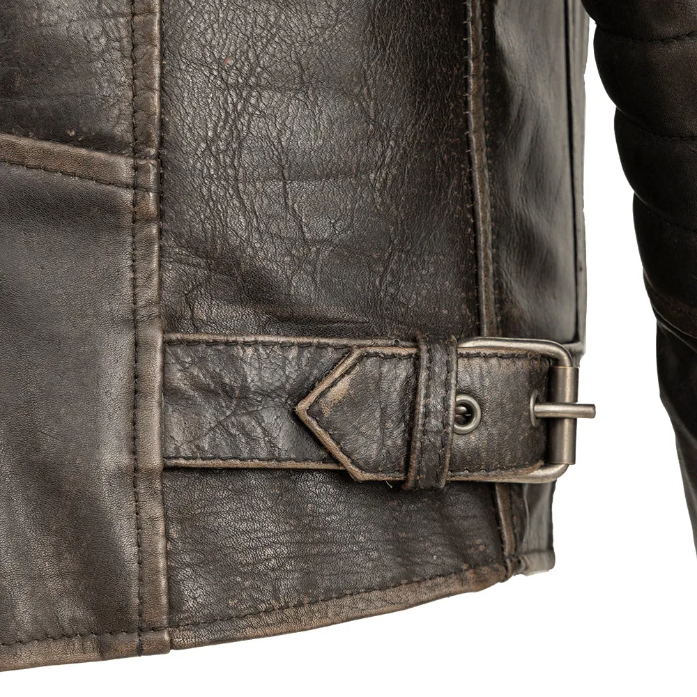 Commuter Men's Motorcycle Leather Jacket - Brown