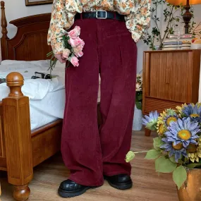 Corduroy Wide-Leg Pants