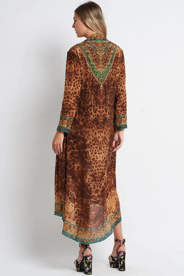 Czarina Boho-Chic Crystal Long Jacket