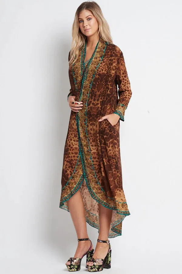 Czarina Boho-Chic Crystal Long Jacket