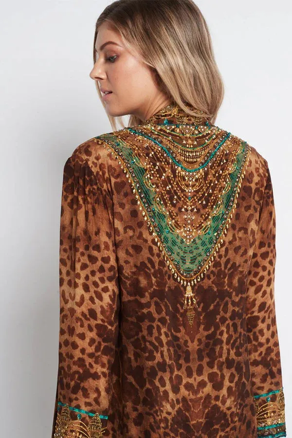 Czarina Boho-Chic Crystal Long Jacket