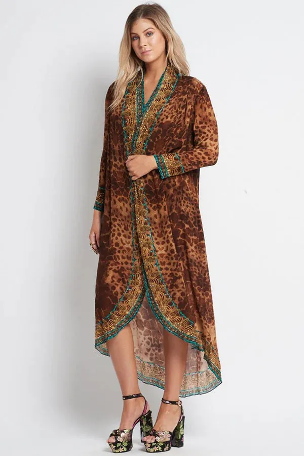 Czarina Boho-Chic Crystal Long Jacket