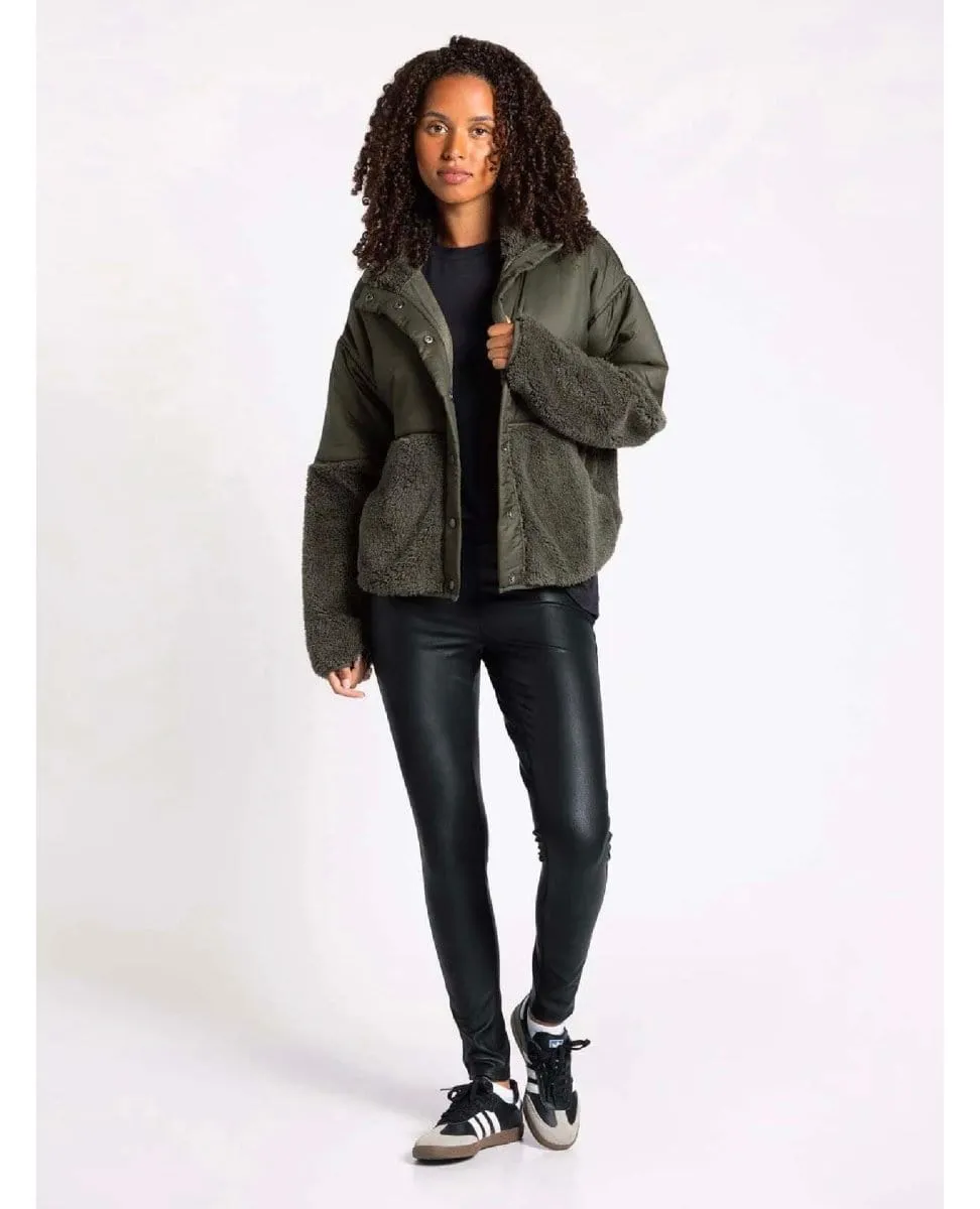 Delia Sherpa Olive Jacket