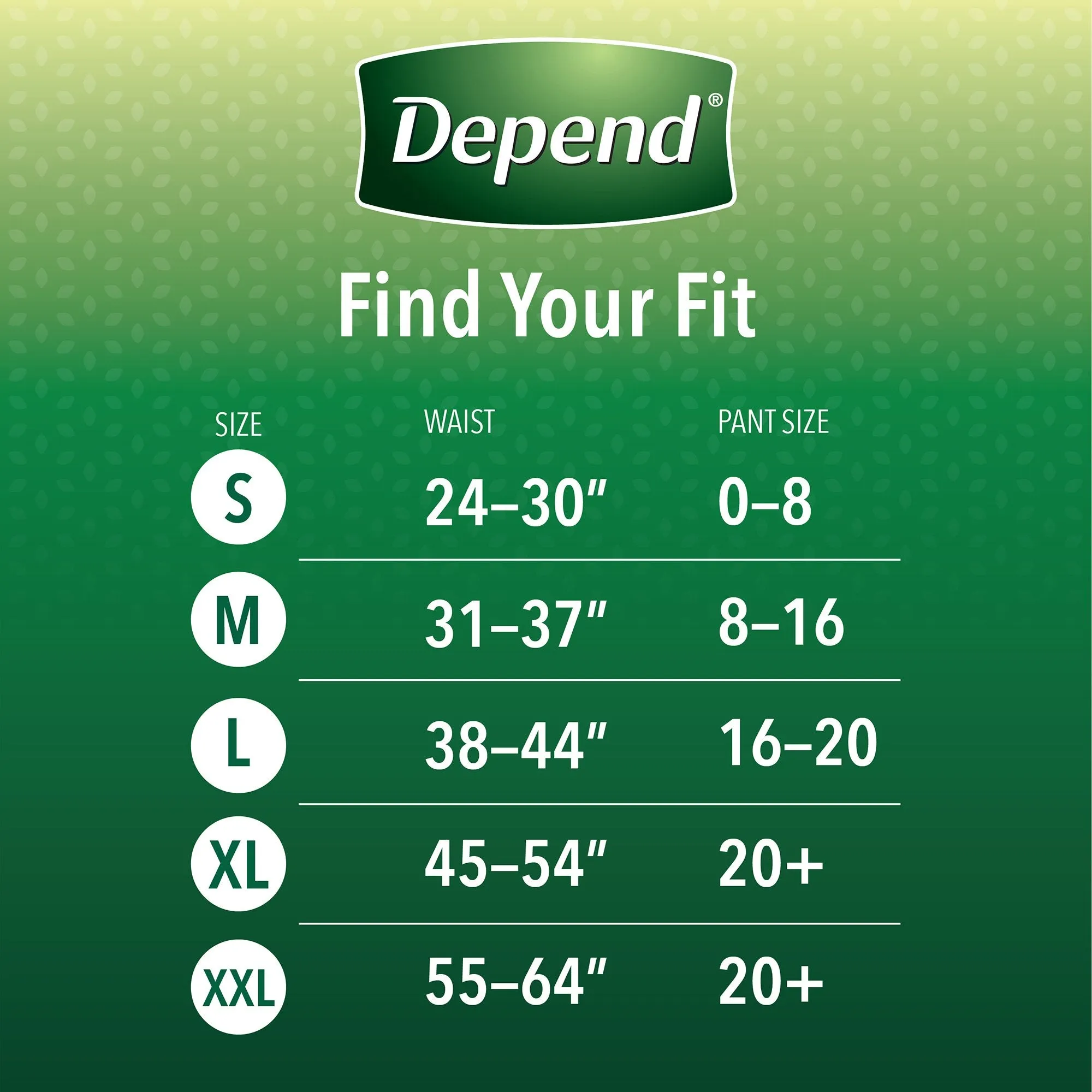 Depend FIT-FLEX Absorbent Underwear, X-Large, Tan, 45" to 54" Waist