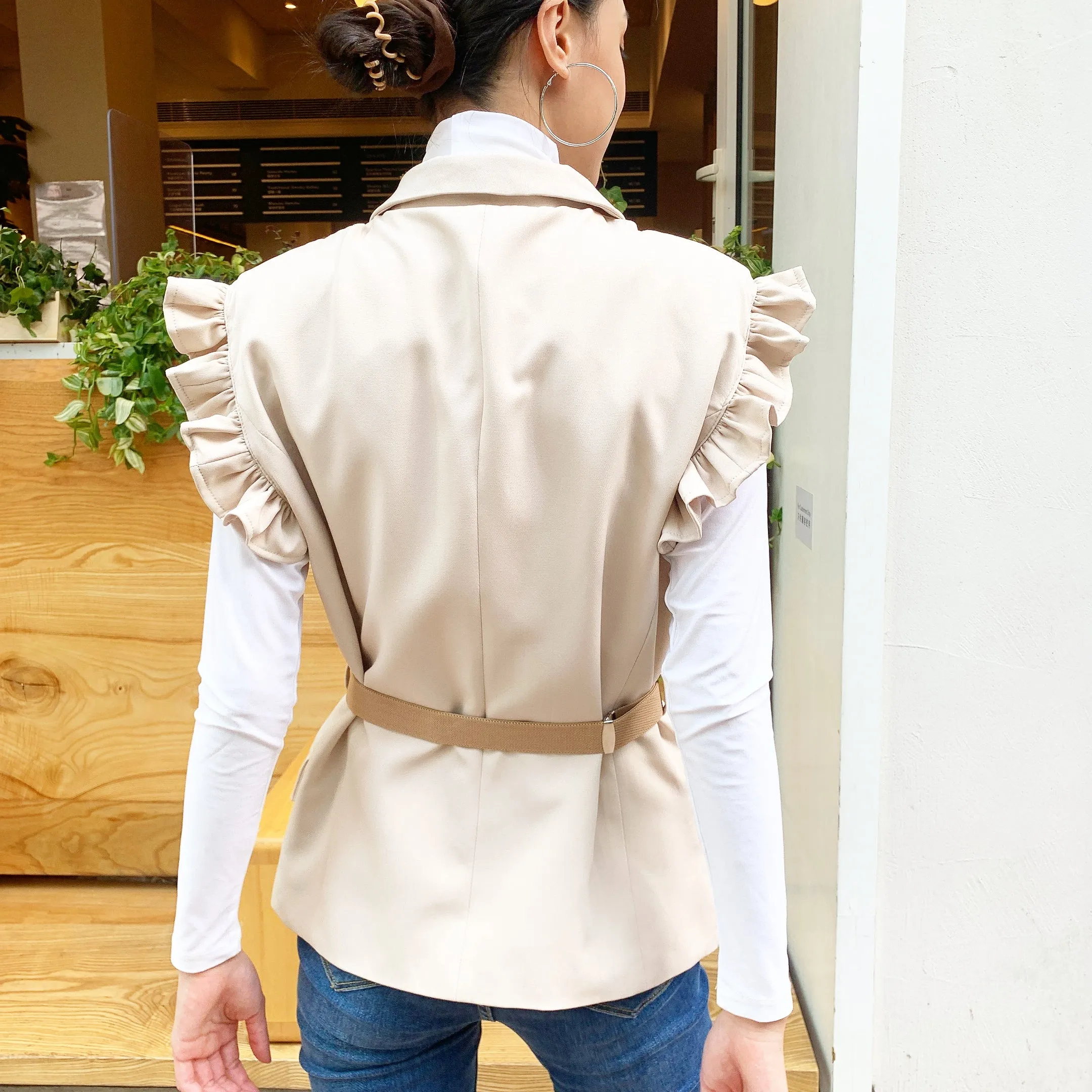 Double-Breasted Vest Jacket (with Blet)