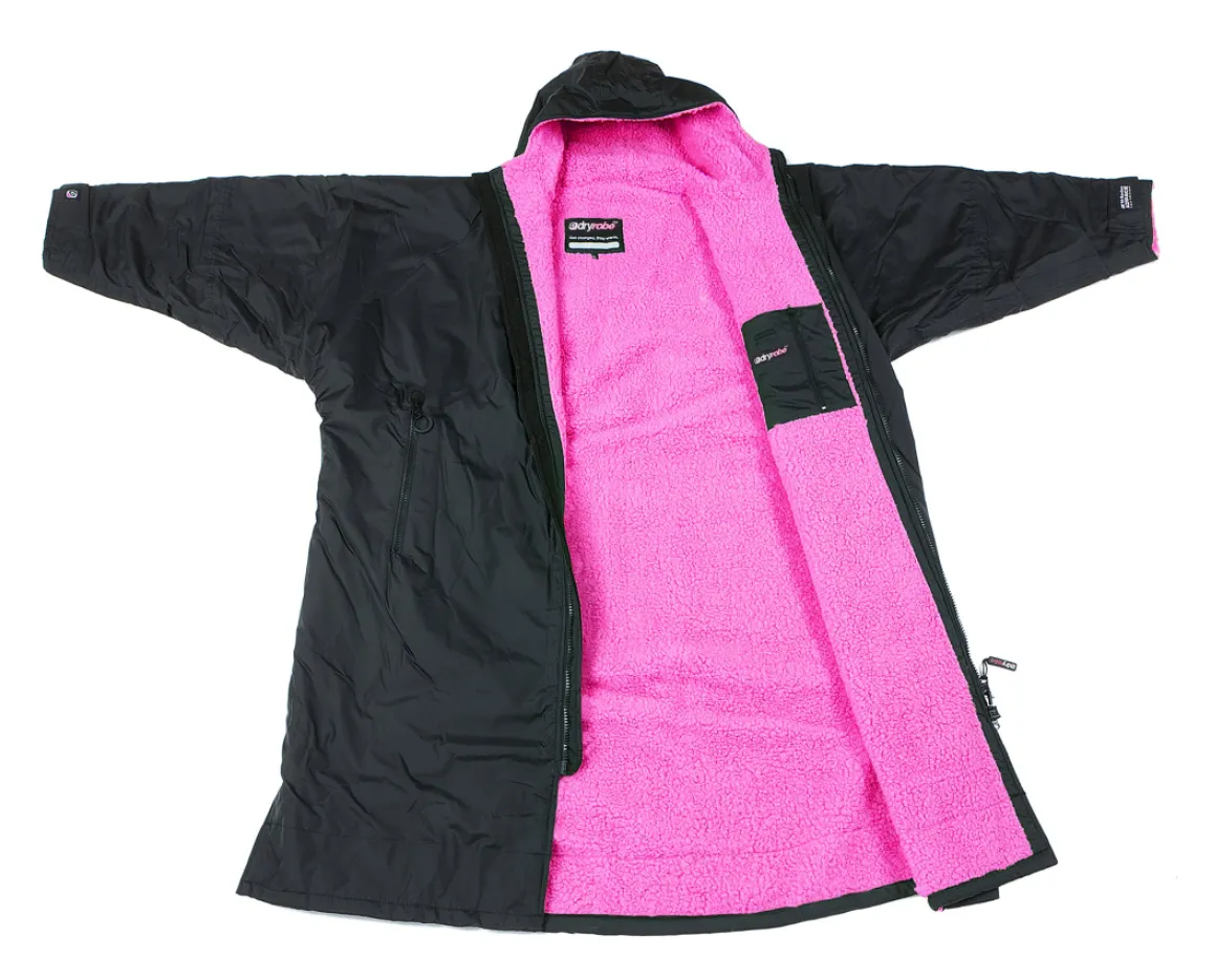 Dryrobe Advance Long Sleeve - Small - Black/Blue, Black/Red, Black/Pink or Black/Grey - Black/Red  - In Stock