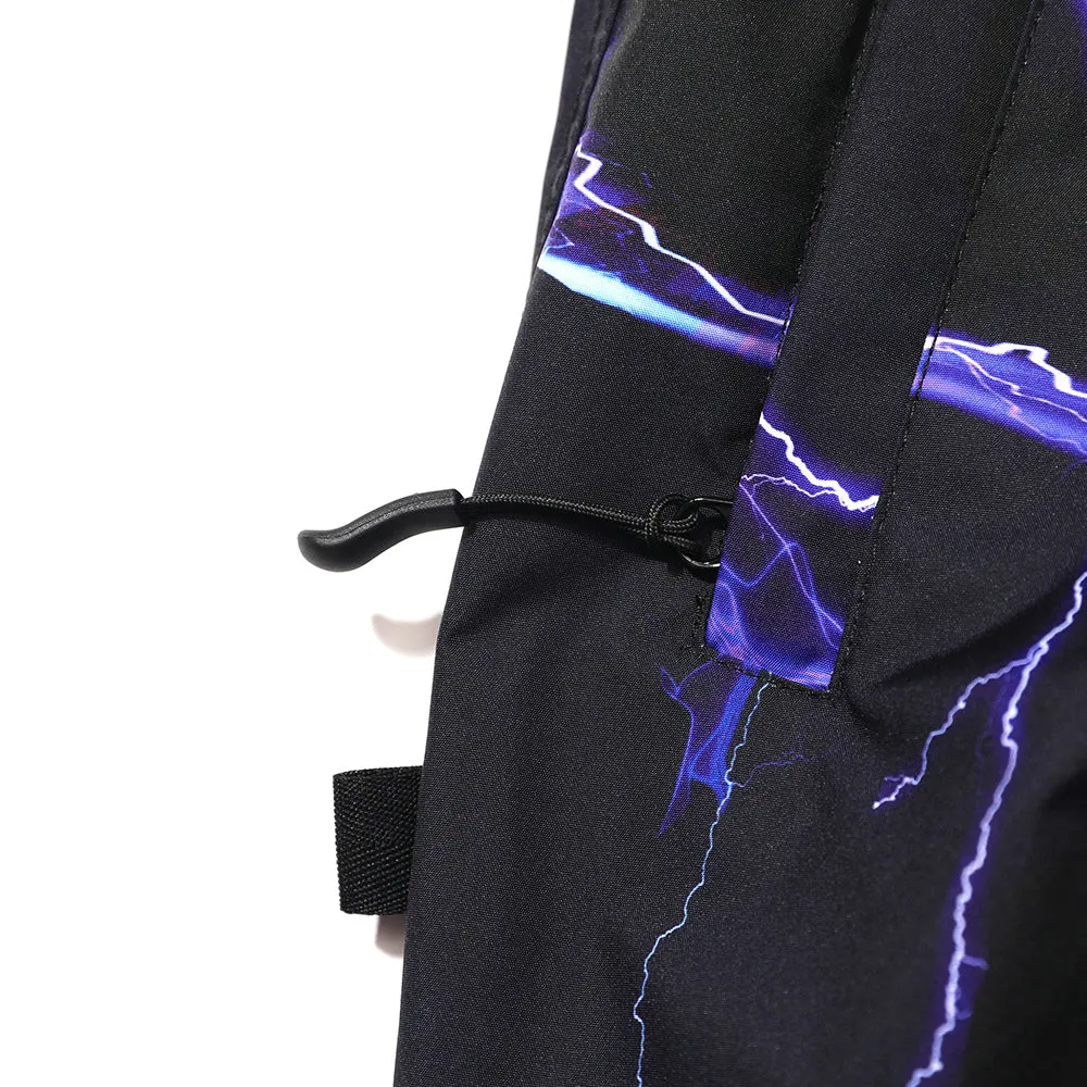 DSXBR 2ND VELVET WIDE BOX PANTS PURPLE THUNDER BLACK