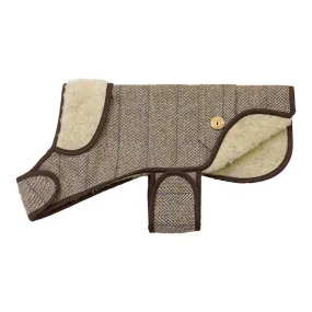 EARTHBOUND English Tweed Sherpa Dog Coat