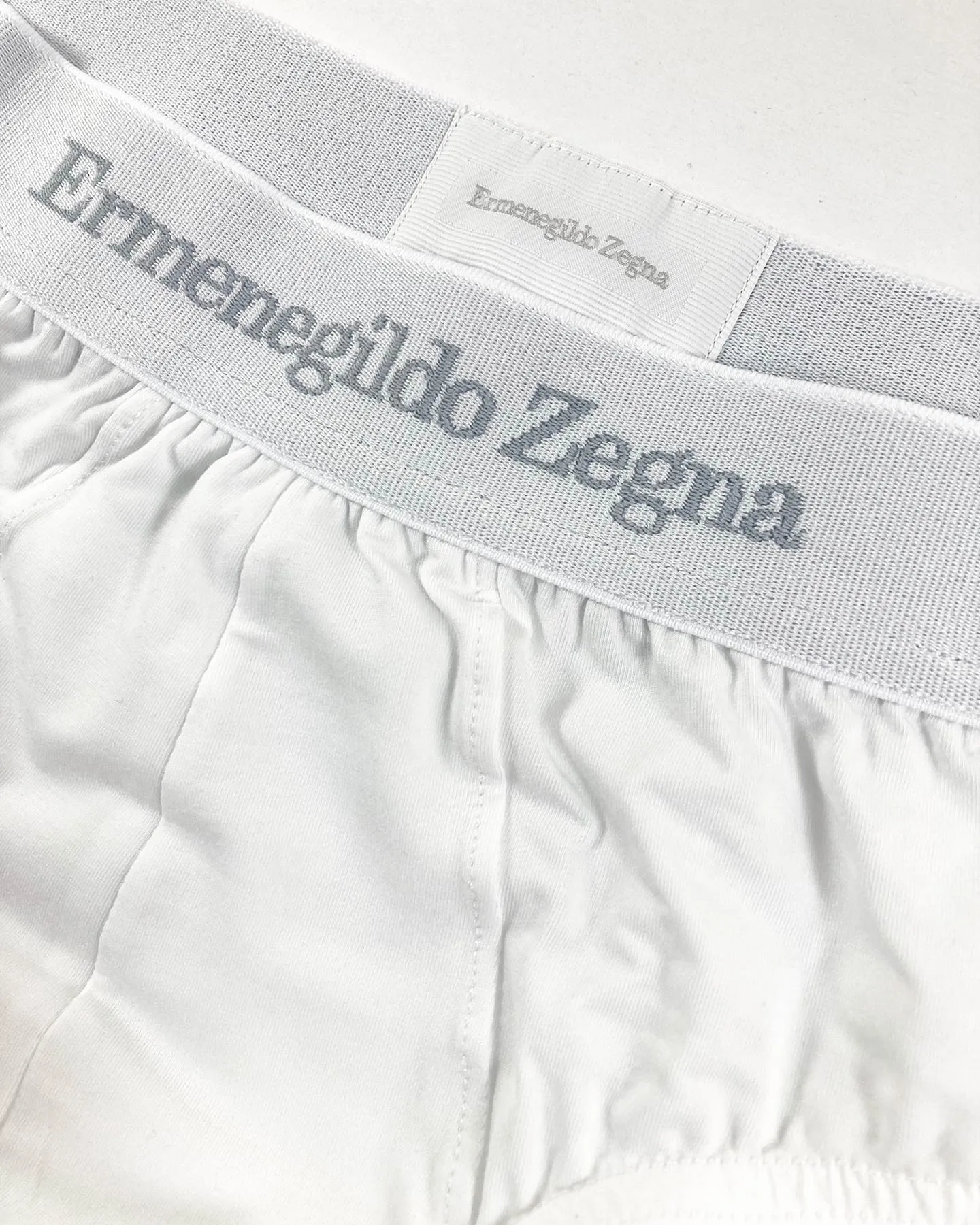 Ermenegildo Zegna Underwear White Stretch Cotton Midi Brief XL