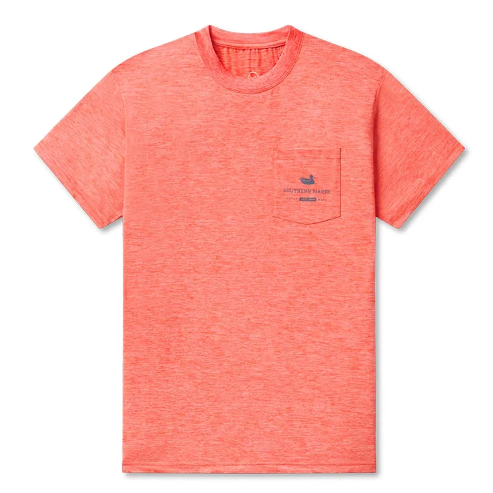 Fieldtec Heathered Tee Atun de Sol in Coral by Southern Marsh