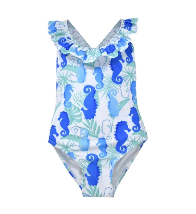 Flap Happy Seahorse Hip Ruffle Swimsuit