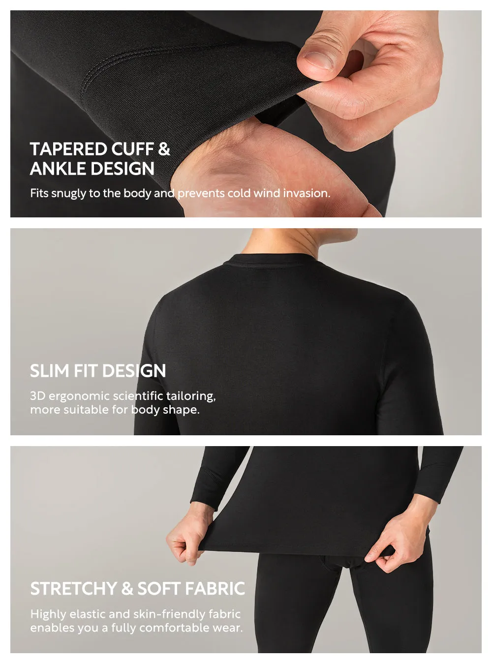 Fleece Lined Base Layer Thermal Set