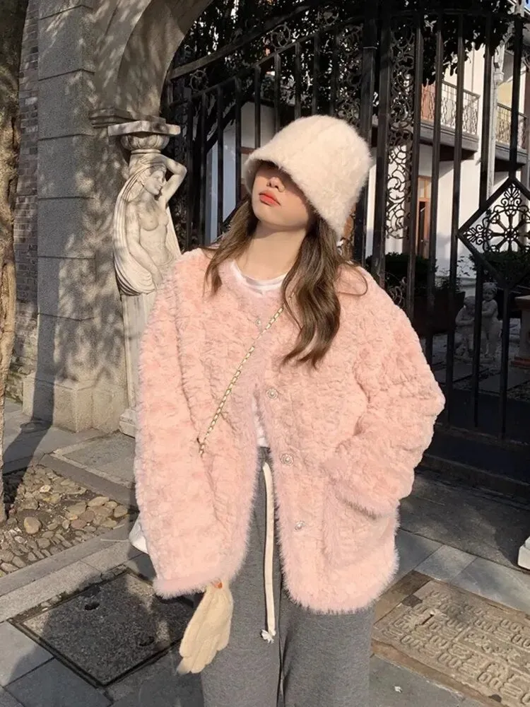 Fluffy Faux Lamb Jacket