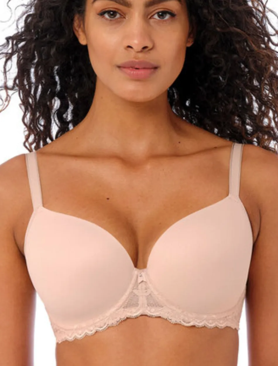 Freya Offbeat Molded Demi T-shirt Bra, Natural Beige | Beige Molded Bra | Beige Freya T-Shirt Bras